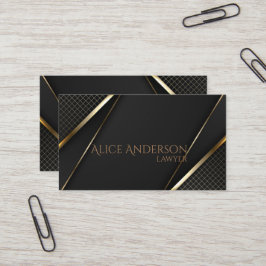 Visita Tarjeta de presentación de abogado elegante de oro