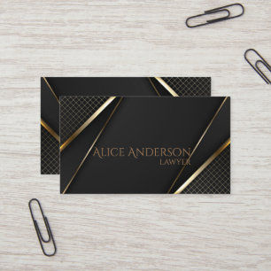 Visita Tarjeta de presentación de abogado elegante de oro