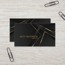 Visita Tarjeta de presentación de abogado elegante de oro