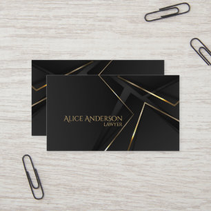 Visita Tarjeta de presentación de abogado elegante de oro