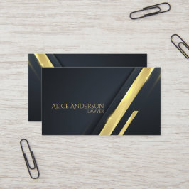 Visita Tarjeta de presentación de abogado elegante de oro