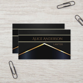 Visita Tarjeta de presentación de abogado elegante de oro