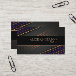 Visita Tarjeta de presentación de abogado elegante oro ne