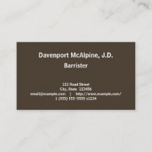 Tarjeta de presentación de abogados profesionales 