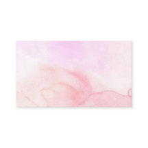 Tarjeta de presentación de acuarela rosa