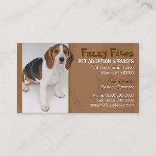 Visita Tarjeta de presentación de adopción de mascotas