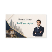 Tarjeta de presentación de agente inmobiliario ele