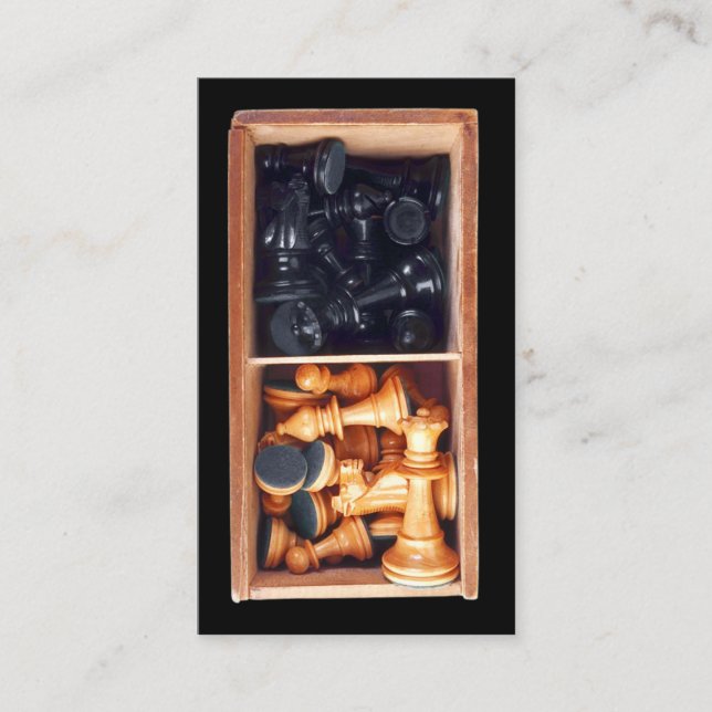 Visita Tarjeta de presentación de ajedrez Pieces (Anverso)