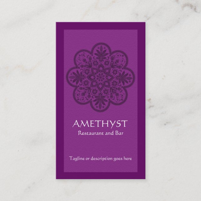Visita Tarjeta de presentación de Amethyst Ornament (Anverso)