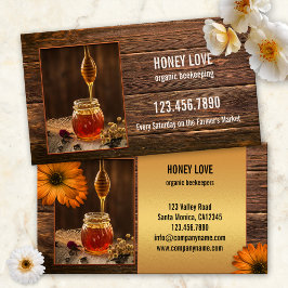 Visita Tarjeta de presentación de apicultura de miel orgá