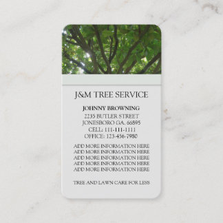 Visita Tarjeta de presentación de árbol