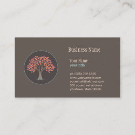 Visita Tarjeta de presentación de árbol de curación holís