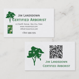 Visita Tarjeta de presentación de arborista de árbol pers