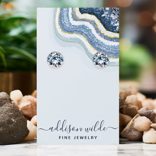 Visita Tarjeta de presentación de aretes chic de geoda de