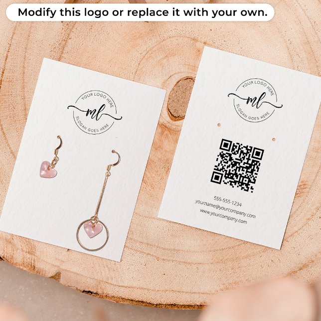 Visita Tarjeta de presentación de aretes con código QR de (Subido por el creador)