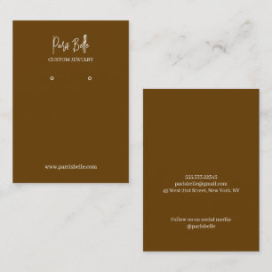 Visita Tarjeta de presentación de aretes de joyería perso