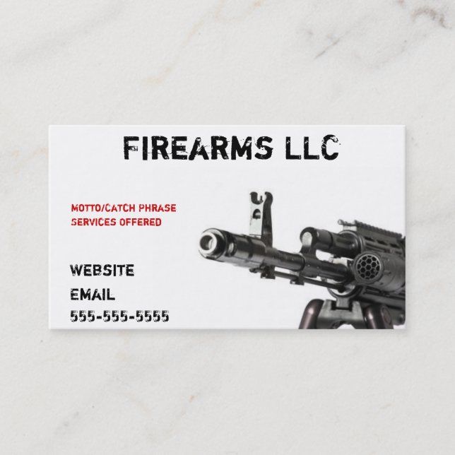 Visita Tarjeta de presentación de armas (Anverso)