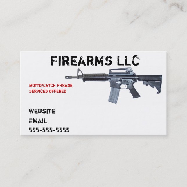 Visita Tarjeta de presentación de armas (Anverso)