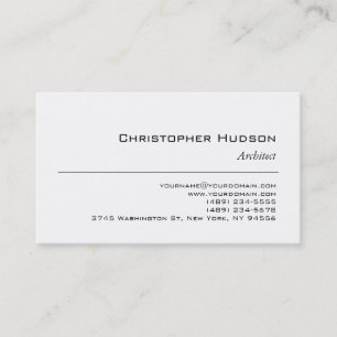 Visita Tarjeta de presentación de arquitecto sencillo bla