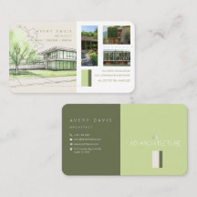 Tarjeta de presentación de arquitecto sostenible m