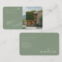 Tarjeta de presentación de arquitecto sostenible m