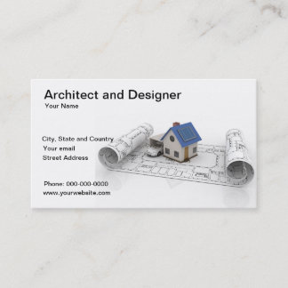 Visita Tarjeta de presentación de arquitectos y diseñador