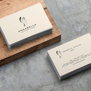 Visita Tarjeta de presentación de arte abstracto con mono