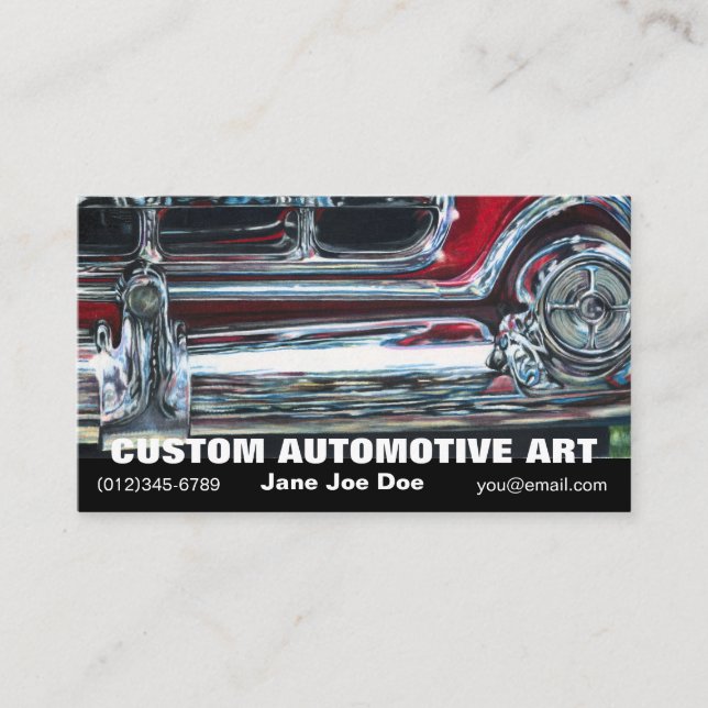 Visita Tarjeta de presentación de arte automotor (Anverso)