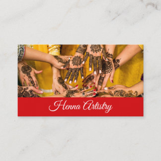 Visita Tarjeta de presentación de arte con henna