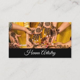 Visita Tarjeta de presentación de arte con henna