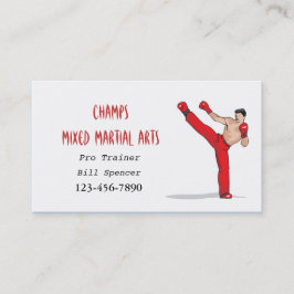Visita Tarjeta de presentación de artes marciales mixtas