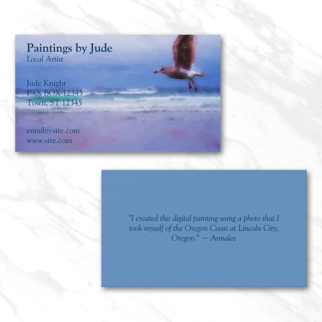 Visita Tarjeta de Presentación de Artista (Artist Business Card - Add an image of your own artwork or painting.)