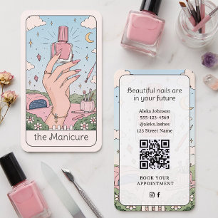 Visita Tarjeta de presentación de artista de manicura ros