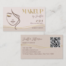 Tarjeta de presentación de artista de maquillaje b
