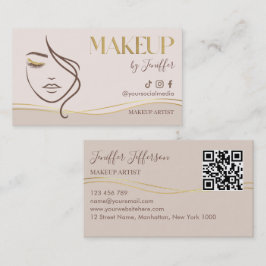 Visita Tarjeta de presentación de artista de maquillaje b