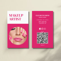 Tarjeta de presentación de artista de maquillaje c