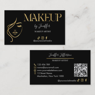 Visita Tarjeta de presentación de artista de maquillaje d