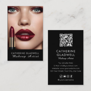 Visita Tarjeta de presentación de artista de maquillaje d