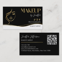 Visita Tarjeta de presentación de artista de maquillaje d