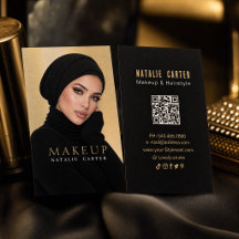 Tarjeta de presentación de artista de maquillaje e