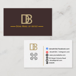 Visita Tarjeta de Presentación de Artista de Maquillaje E