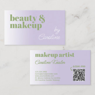 Visita Tarjeta de presentación de Artista de Maquillaje P