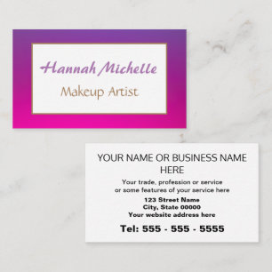 Visita Tarjeta de presentación de artista de maquillaje P
