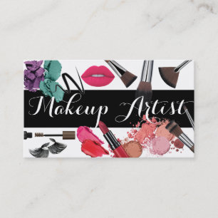 Visita Tarjeta de presentación de artistas de maquillaje 