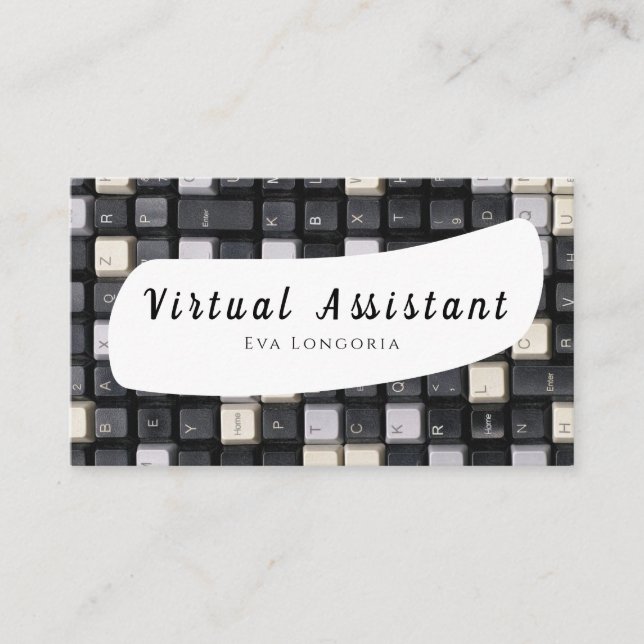 Visita Tarjeta de presentación de asistente virtual (Anverso)