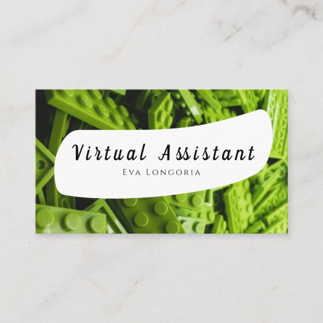 Visita Tarjeta de presentación de asistente virtual (Anverso)