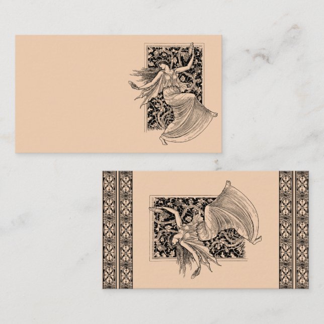 Visita Tarjeta de presentación de baile de mujer ventilad (Anverso / Reverso)