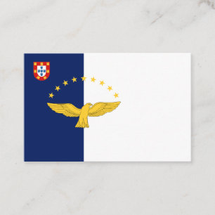 Visita Tarjeta de presentación de bandera de Azores
