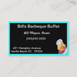 Visita Tarjeta de presentación de barbacoa