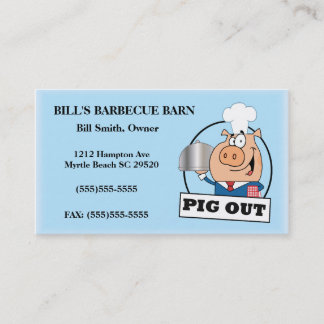 Visita Tarjeta de presentación de barbacoa